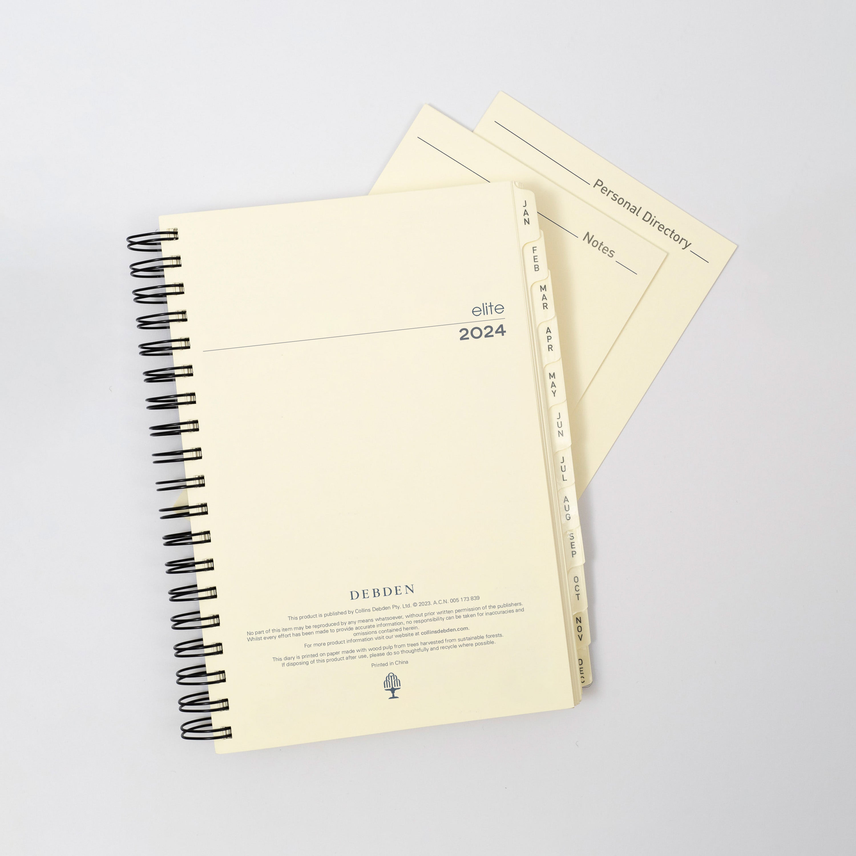 Elite Desk Diary Refill 2024 - Day to Page, Size Executive (19 Rings) Executive (246 x 164mm)