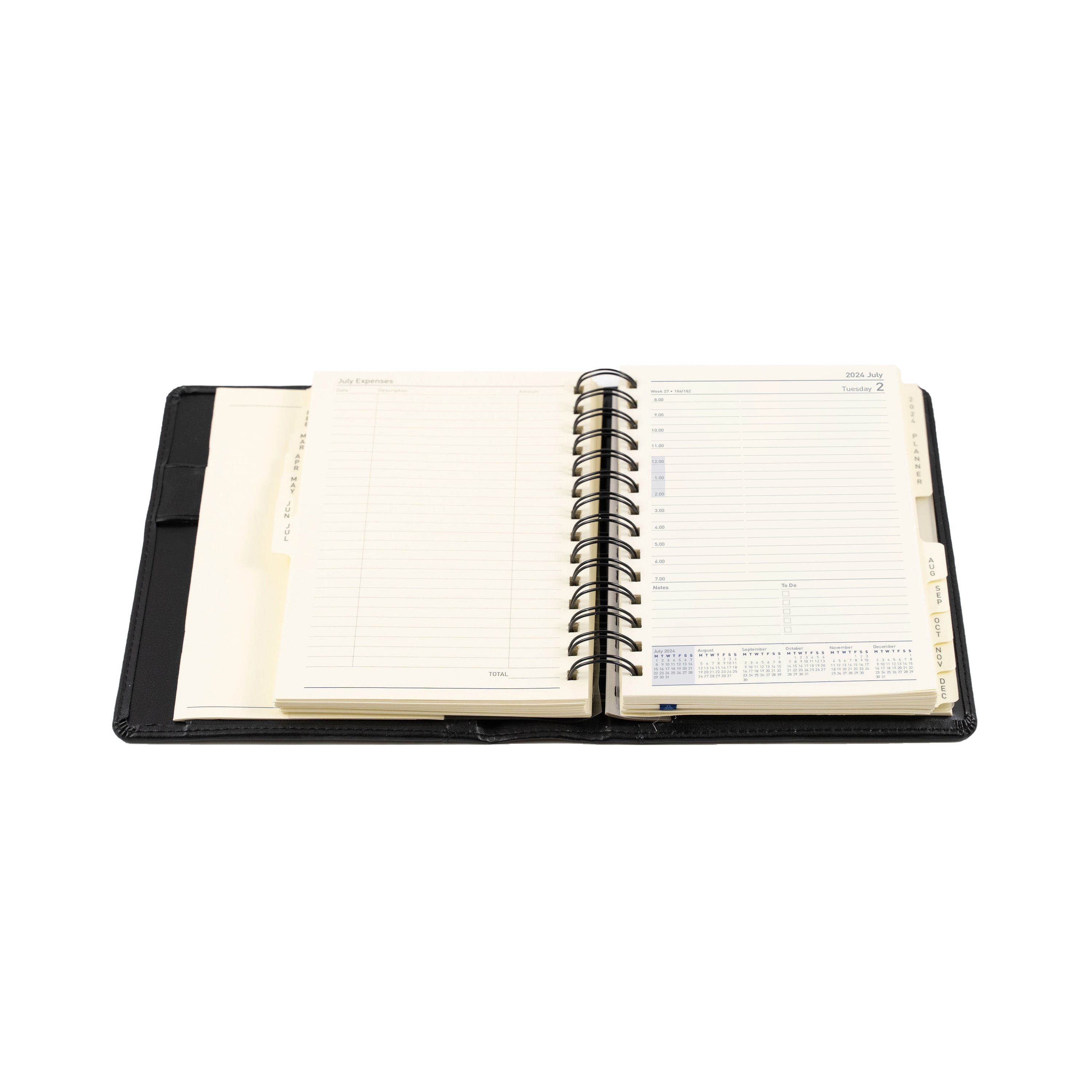 Debden Elite Desk 2024 Diary - Day to a Page View (Compact Size, 8am - 7pm, hourly)