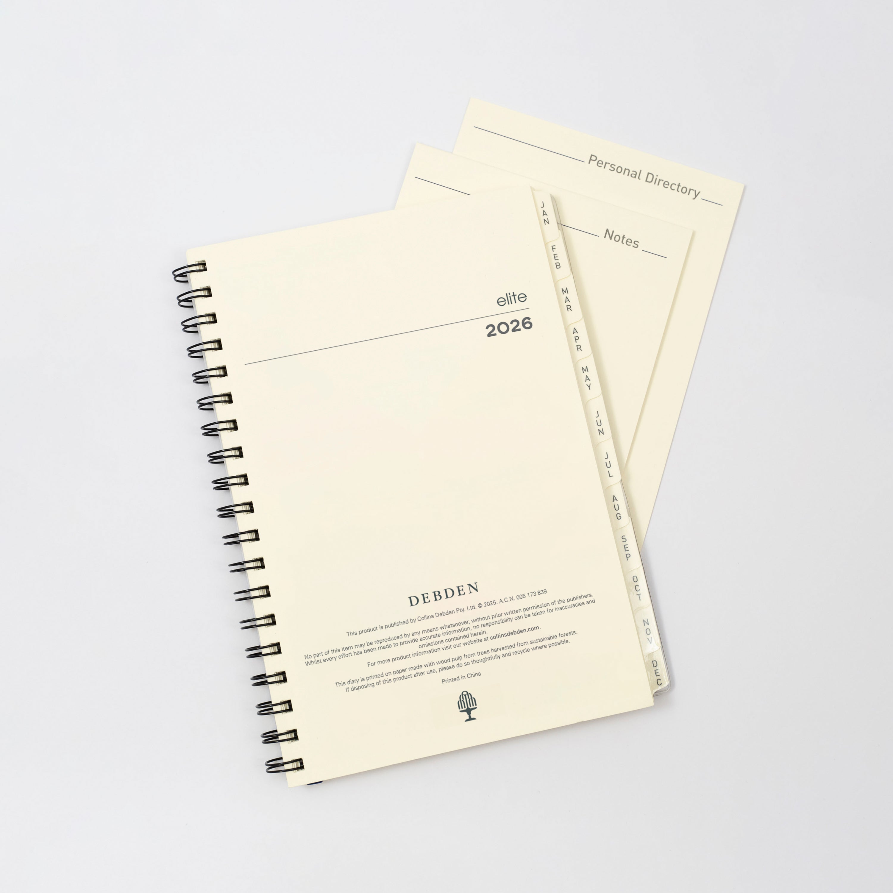 Elite Calendar Year 2026 Diary/Planner, Week to View, Compact Refill
