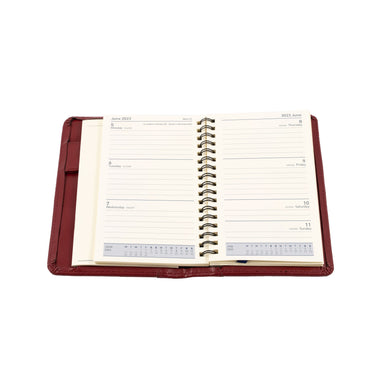Debden Elite Desk 2023 Diary - Week to View Burgundy / Pocket (152 x 85mm)