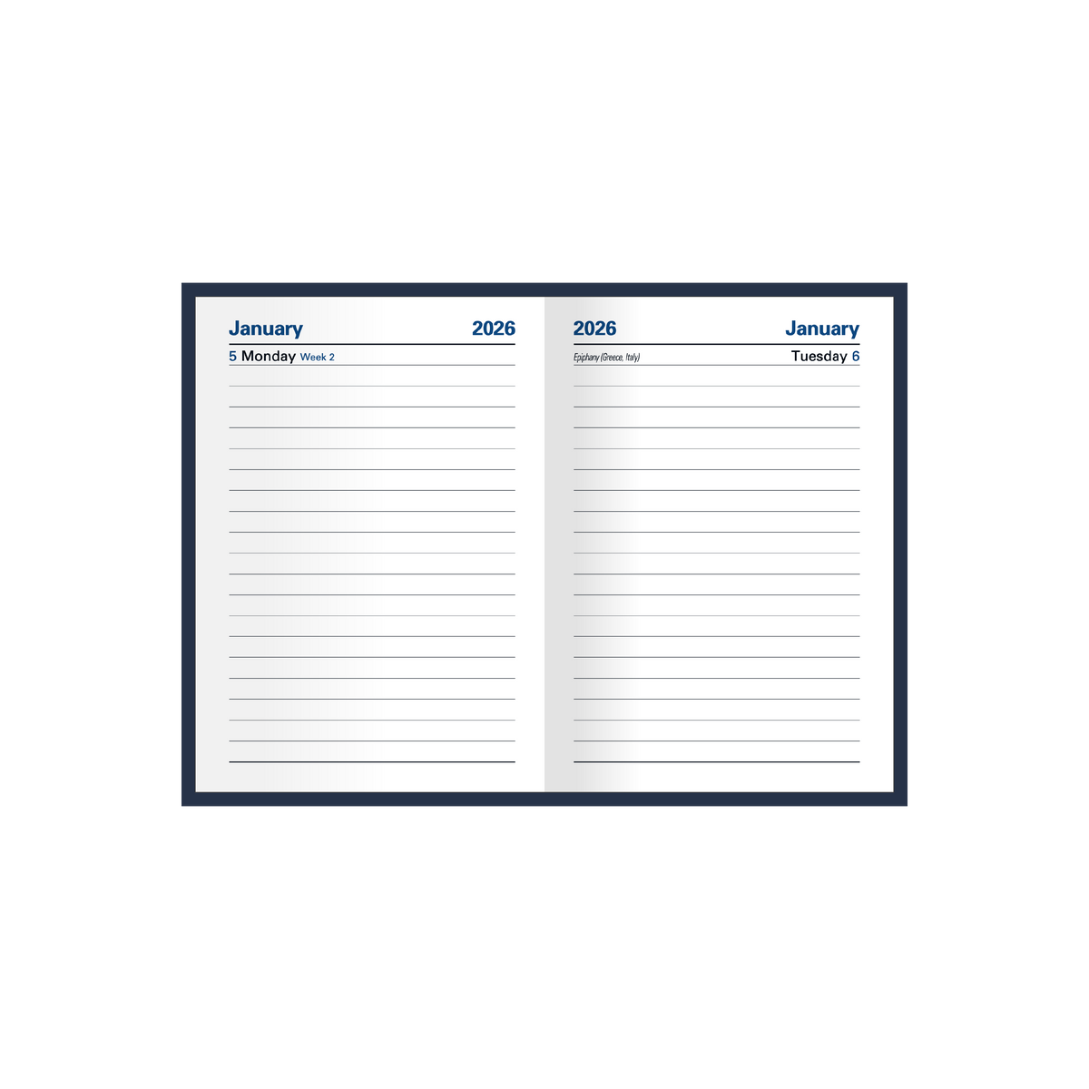 Sterling Calendar Year 2026 Diary/Planner, Day to Page with Pencil , A7 Hard Cover