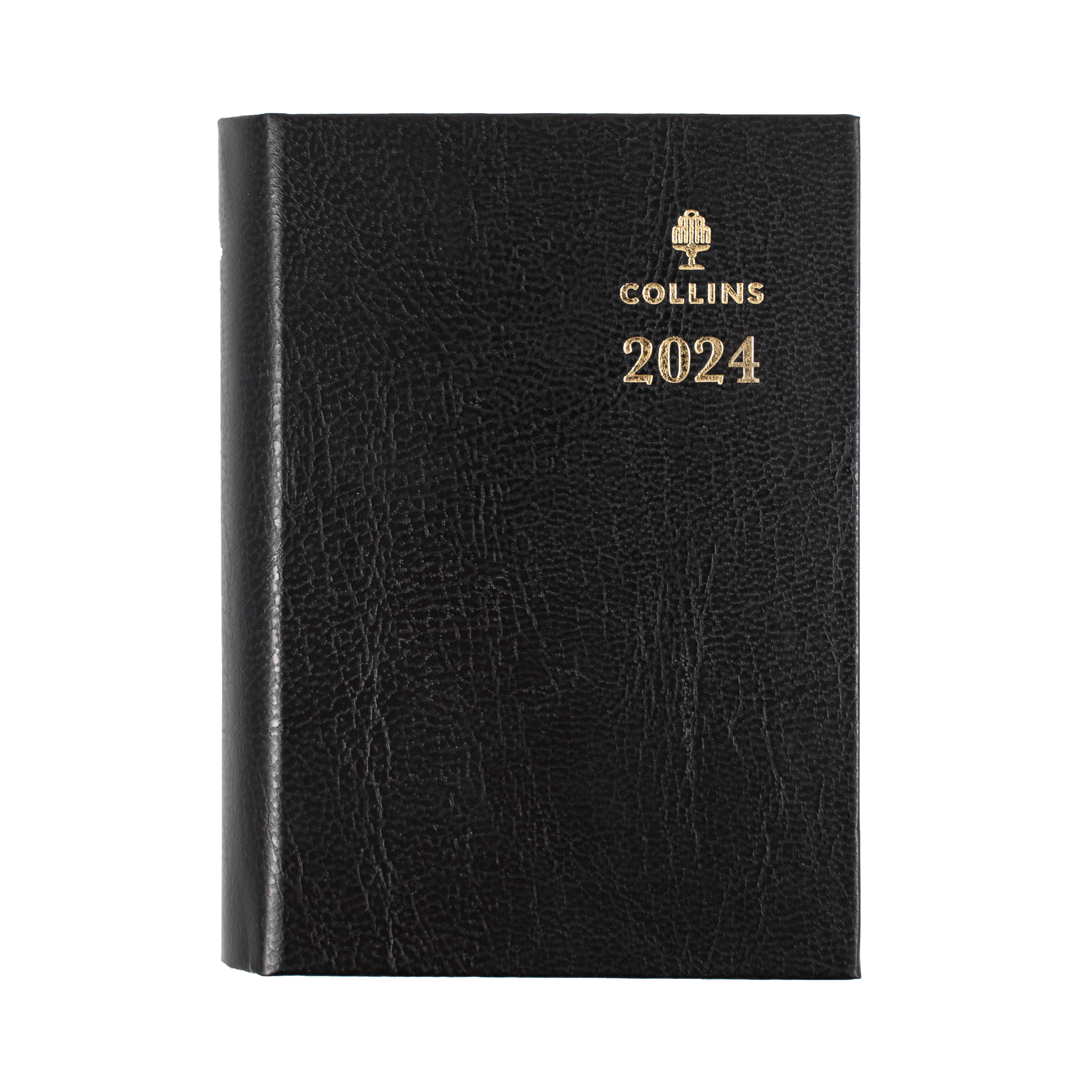 Sterling 2024 Diary - Day to Page with Pencil, Size A7 Black / A7 (105 x 74mm)