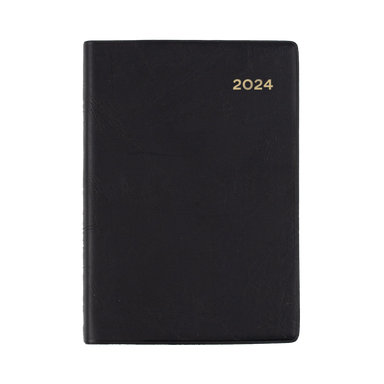 Belmont Pocket 2024 Diary - Day to Page, Size A7 Black / A7 (105 x 74mm)