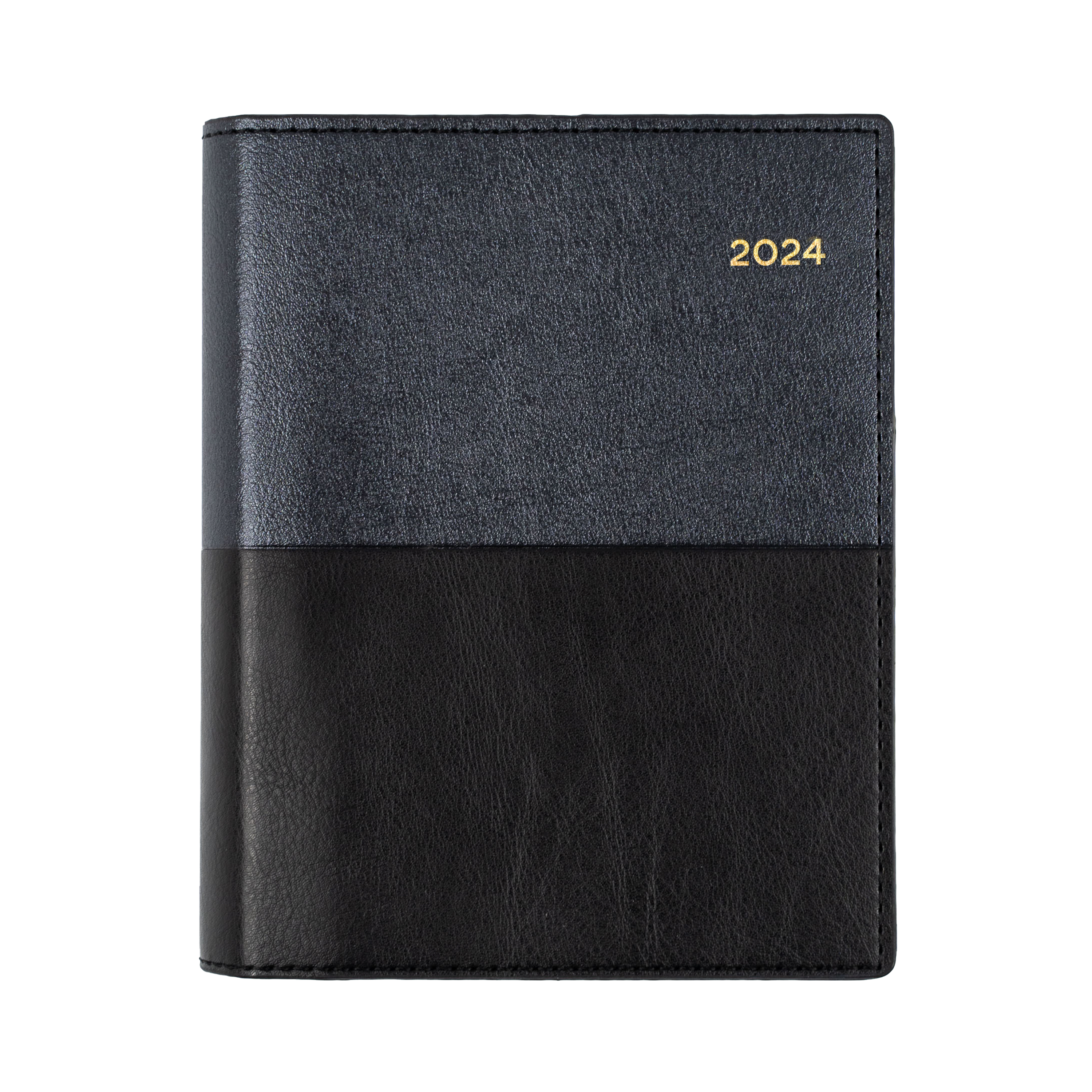 Vanessa 2024 Diary - Day to Page, Size A6 Black / A6 (148 x 105mm)