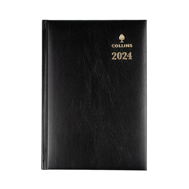 Sterling 2024 Diary - Day to Page, Size A5 Black / A5 (210 x 148mm)
