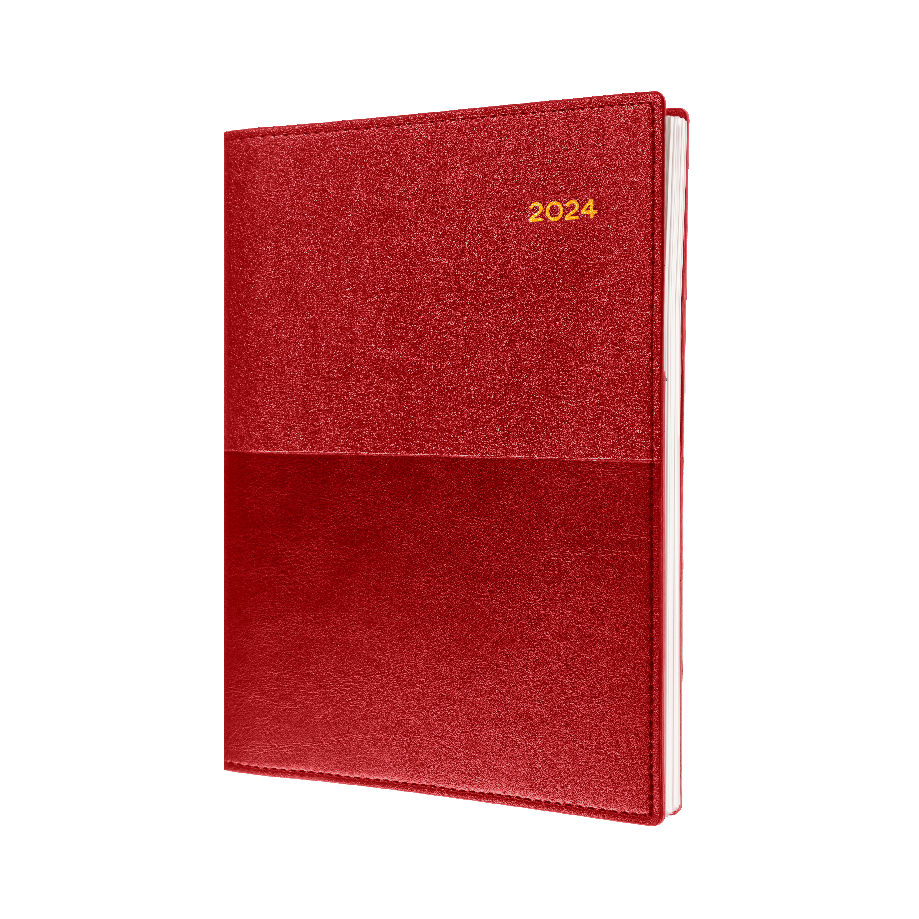 Vanessa 2024 Diary - Day to Page, Size A5 Red / A5 (210 x 148mm)
