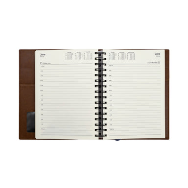 Vanessa 2024 Diary - Day to Page, Size A5 Tan / A5 (210 x 148mm)