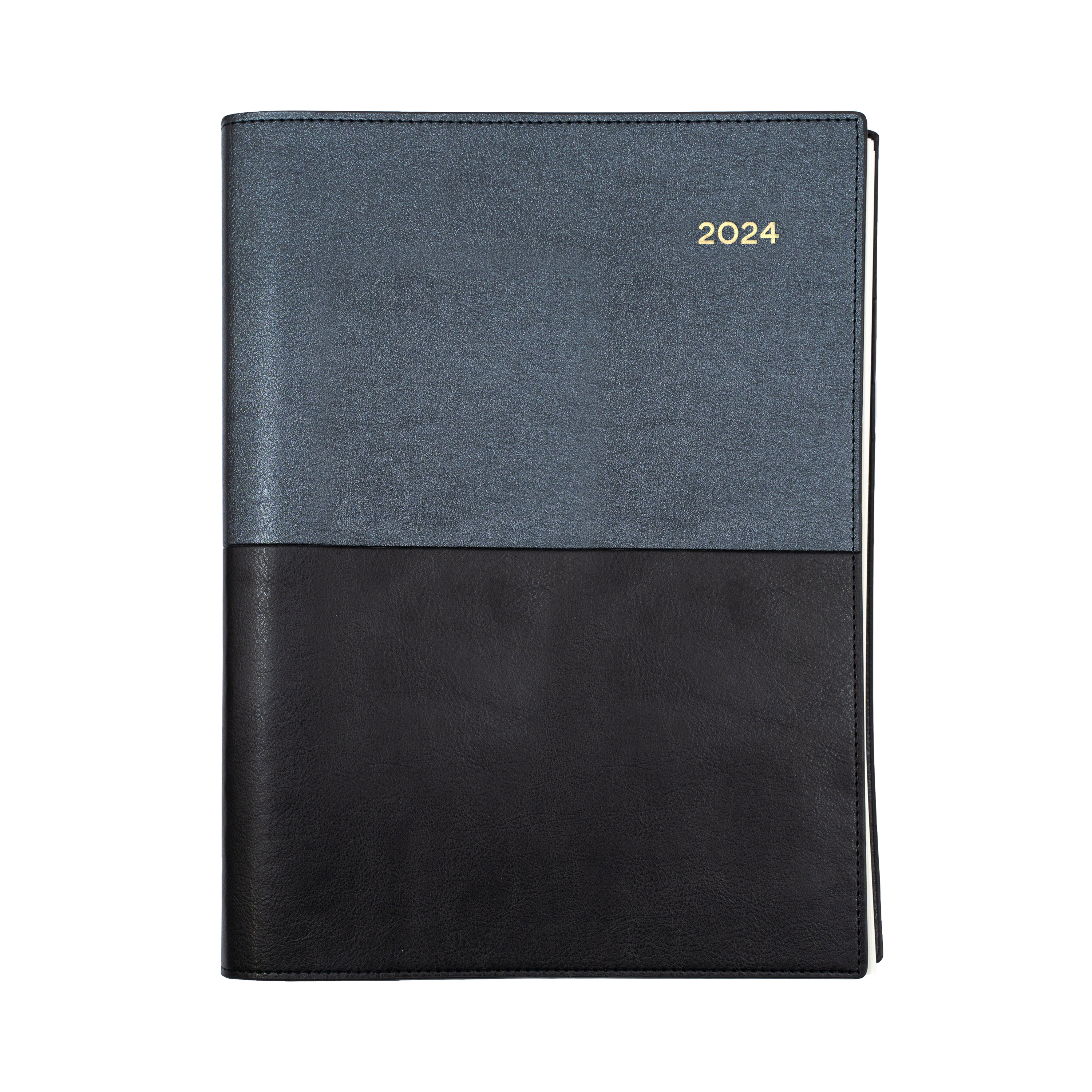 Vanessa 2024 Diary - Day to Page, Size A5 Black / A5 (210 x 148mm)