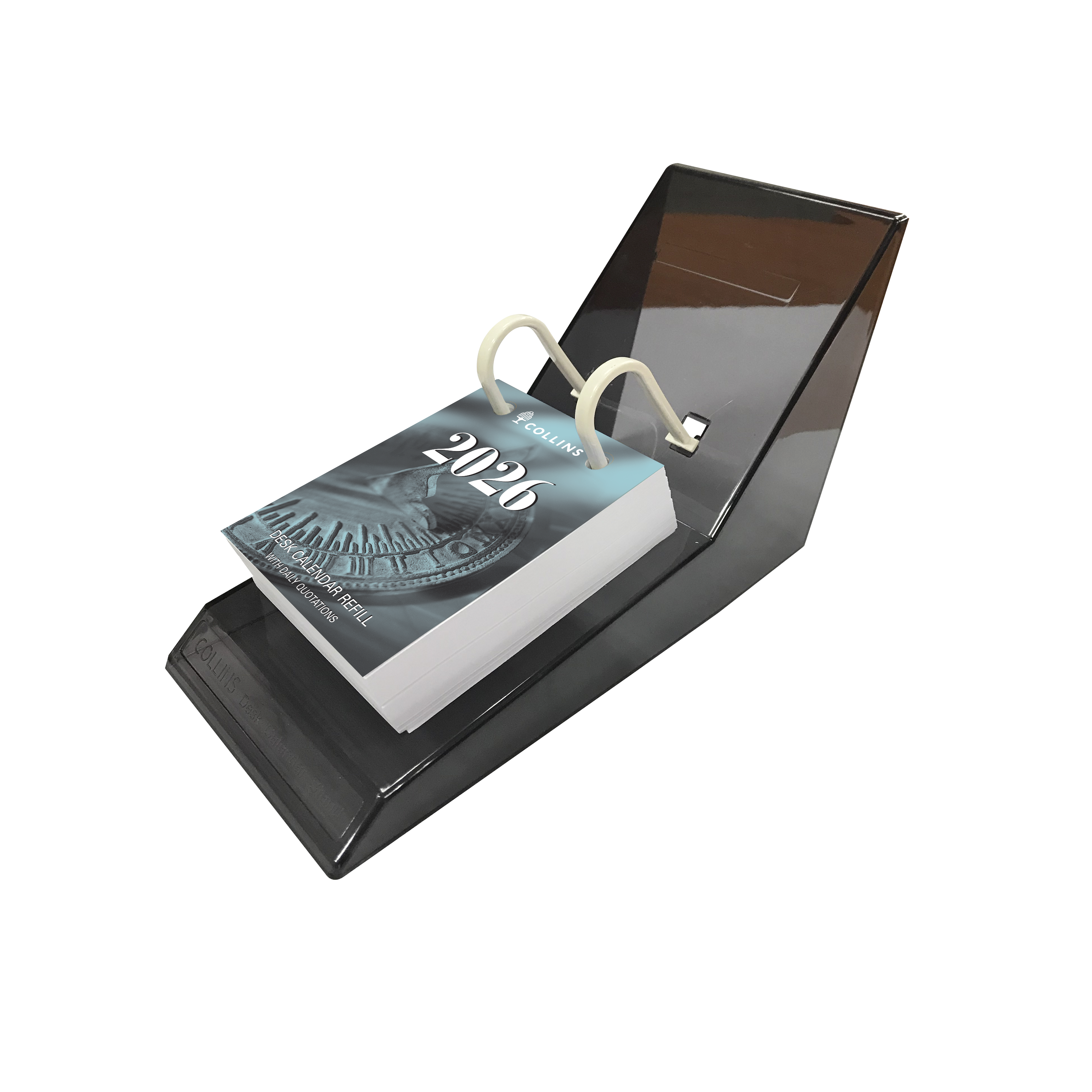 Desk Calendar - with Acrylic Stand, Day to Page, Calendar Year 2026 Diary/Planner