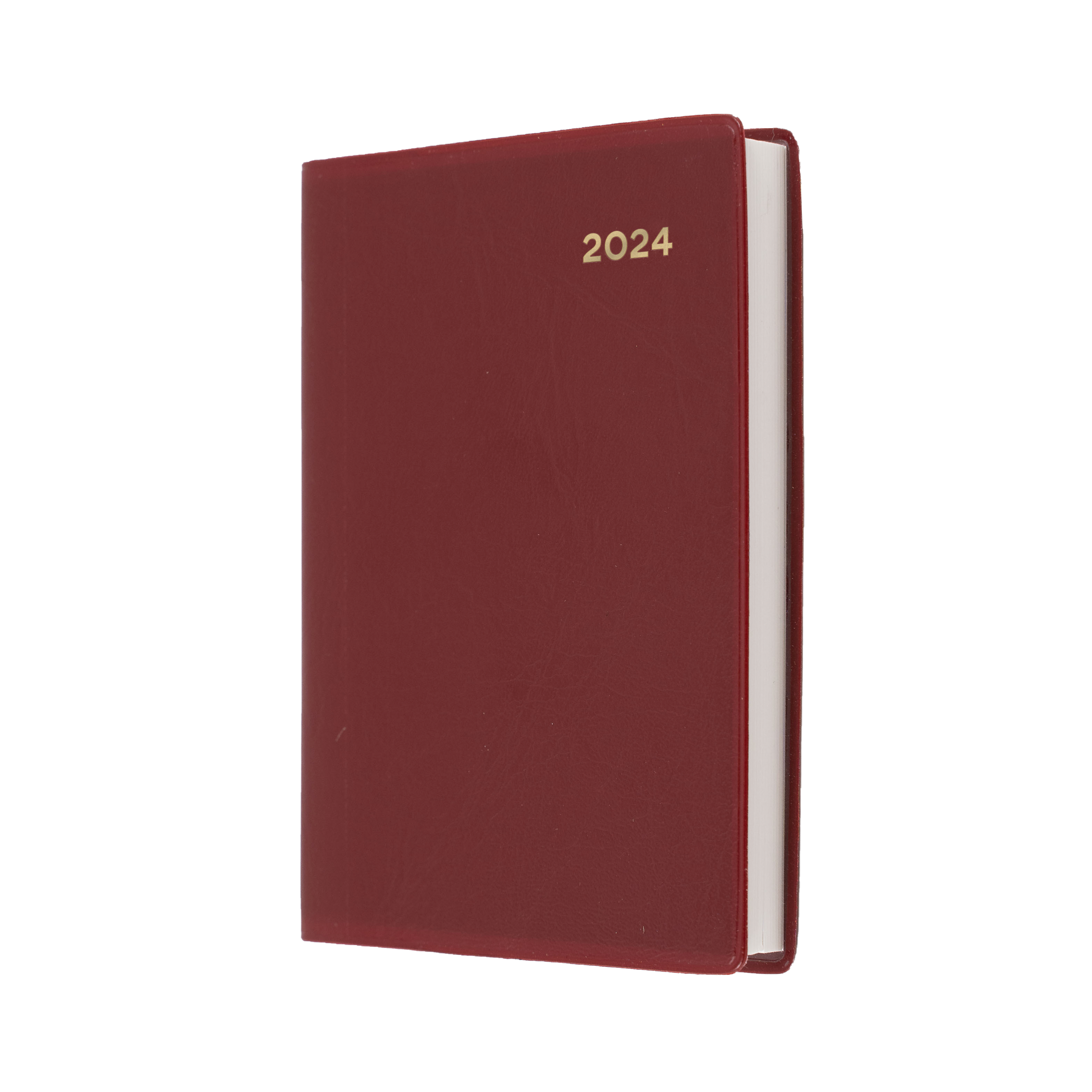 Belmont Pocket 2024 Diary - 2 Days to a Page, Size A7 Burgundy / A7 (105 x 74mm)