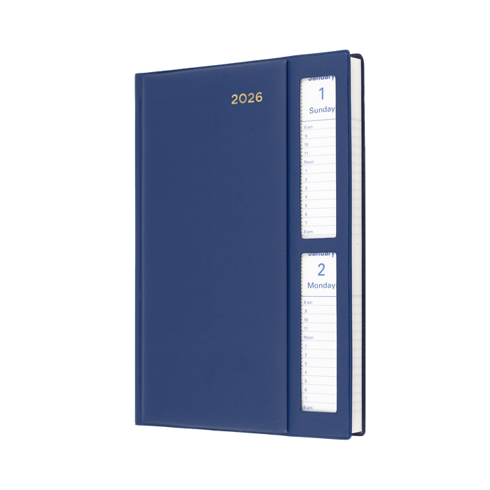 Belmont Calendar Year 2026 Diary/Planner, 2 Days to a Page - Windowfaced, A5 PVC Cover