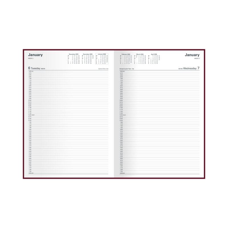Collins - Appointment Calendar Year 2026 Diary/Planner, Day to Page, A4 Hard Cover
