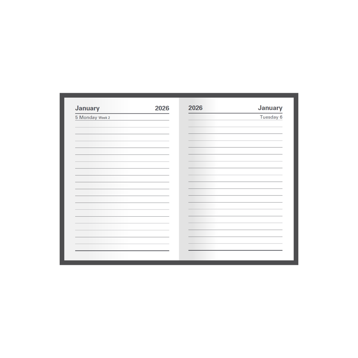 Kyoto Calendar Year 2026 Diary/Planner, Day to Page, A7 Hard Cover