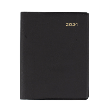 Belmont Pocket 2024 Diary - Week to View with Pencil, Size A7 Black / A7 (105 x 74mm)