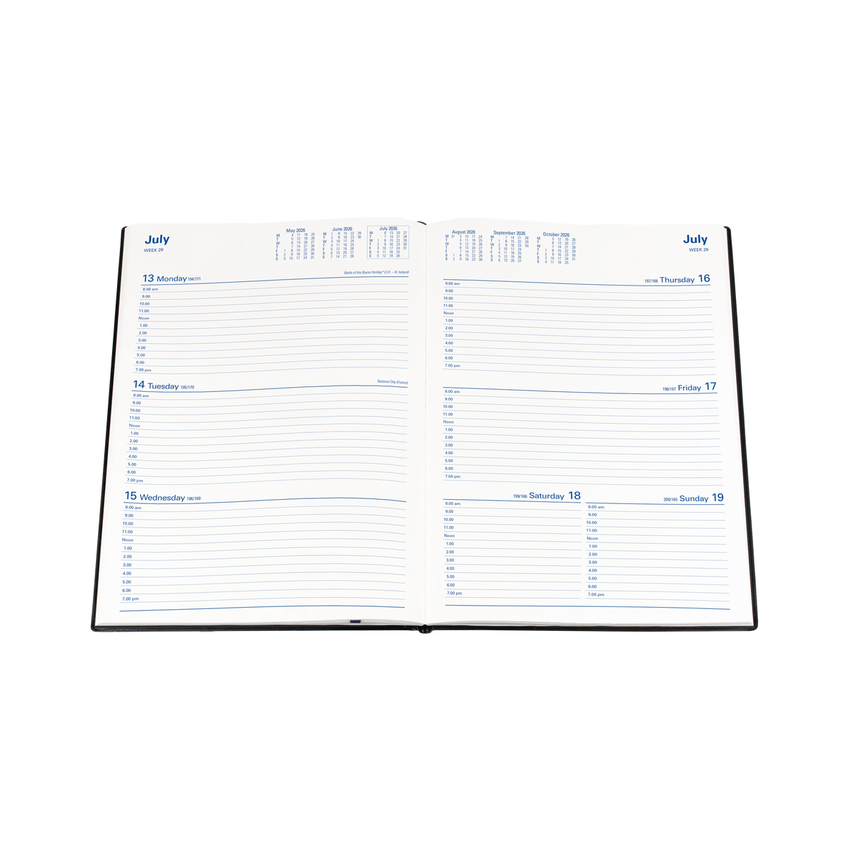 Belmont Calendar Year 2026 Diary/Planner, Week to View, A4 PVC Cover