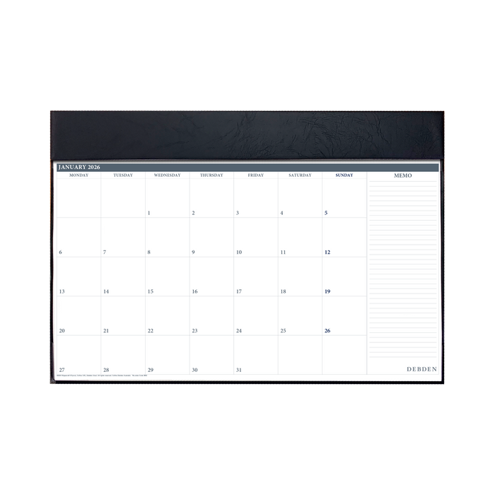 Desktop Planner Calendar Year 2026 Diary/Planner, Month to View, h382 x w540mm Cardboard
