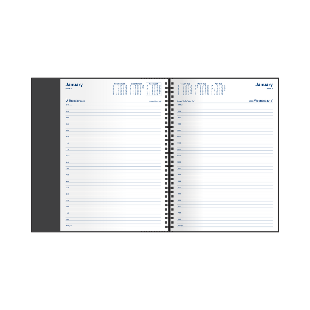 Associate Calendar Year 2026 Diary/Planner, Day to Page, A4 Hard Cover