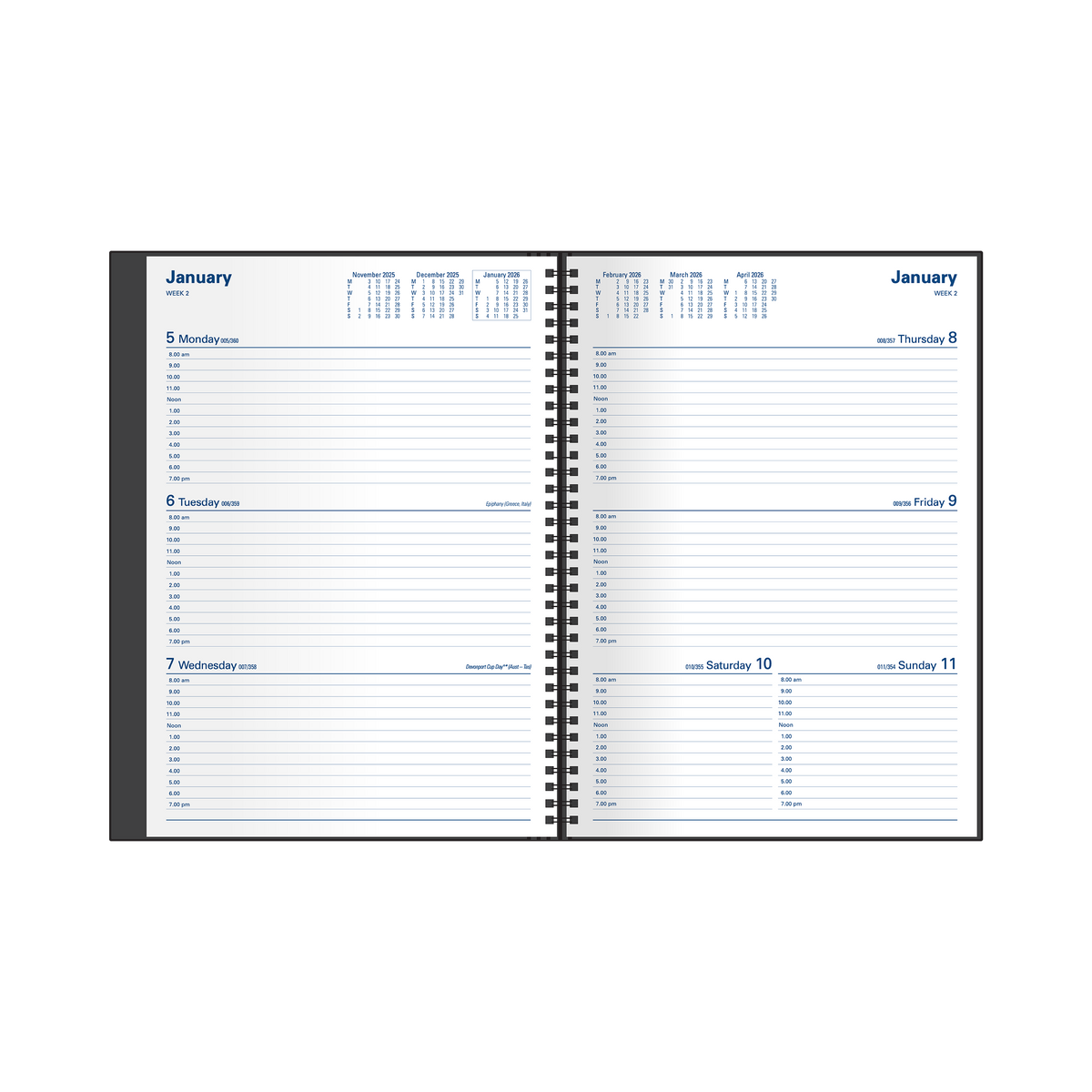 Associate Calendar Year 2026 Diary/Planner, Week to View, A4 Hard Cover