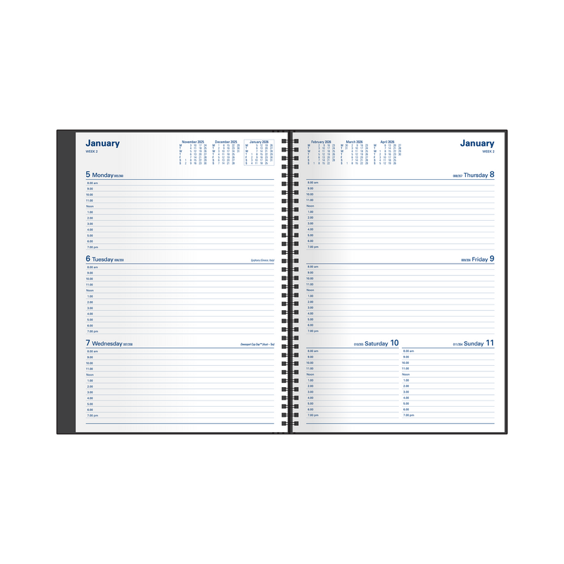 Associate Calendar Year 2026 Diary/Planner, Week to View, A4 Hard Cover