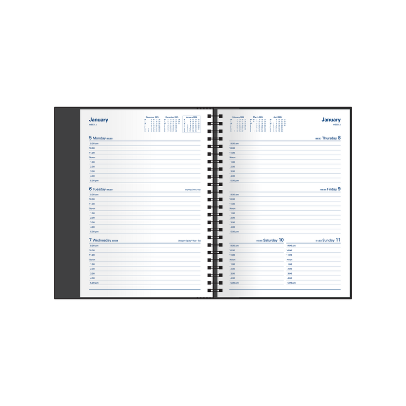 Associate Calendar Year 2026 Diary/Planner, Week to View, A5 Hard Cover