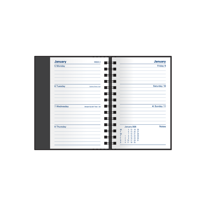 Associate Calendar Year 2026 Diary/Planner, Week to View, Mini Pocket Hard Cover