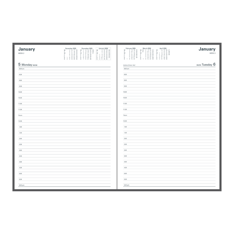 Collins - Financial Year 2025-2026 Diary/Planner, Day to Page, A4 Hard Cover