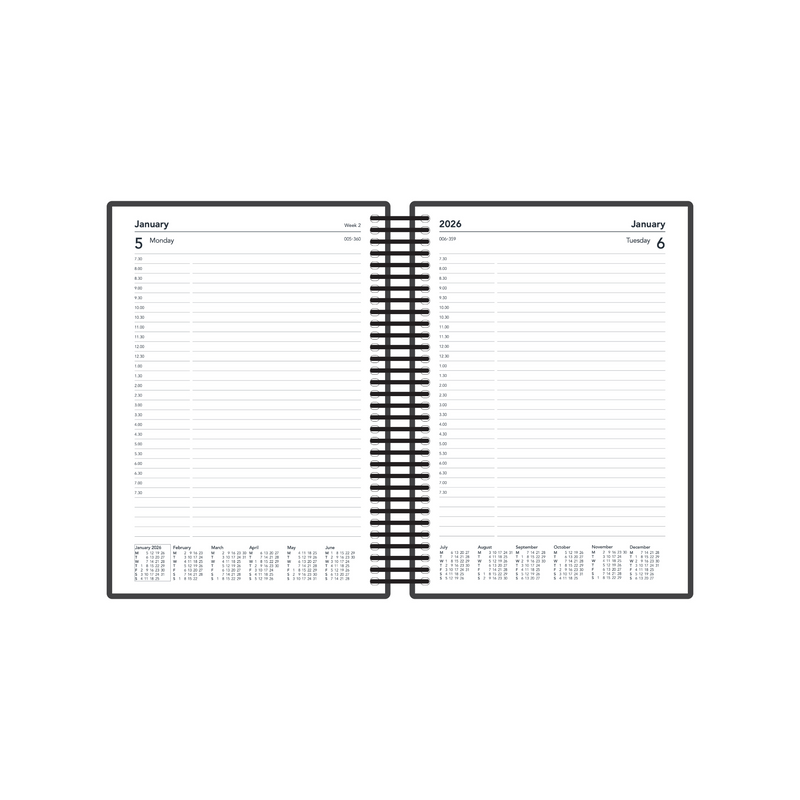 Collins - Delta 2025-2026 Financial Year Diary/Planner, Day to Page, A5 Wiro Bound