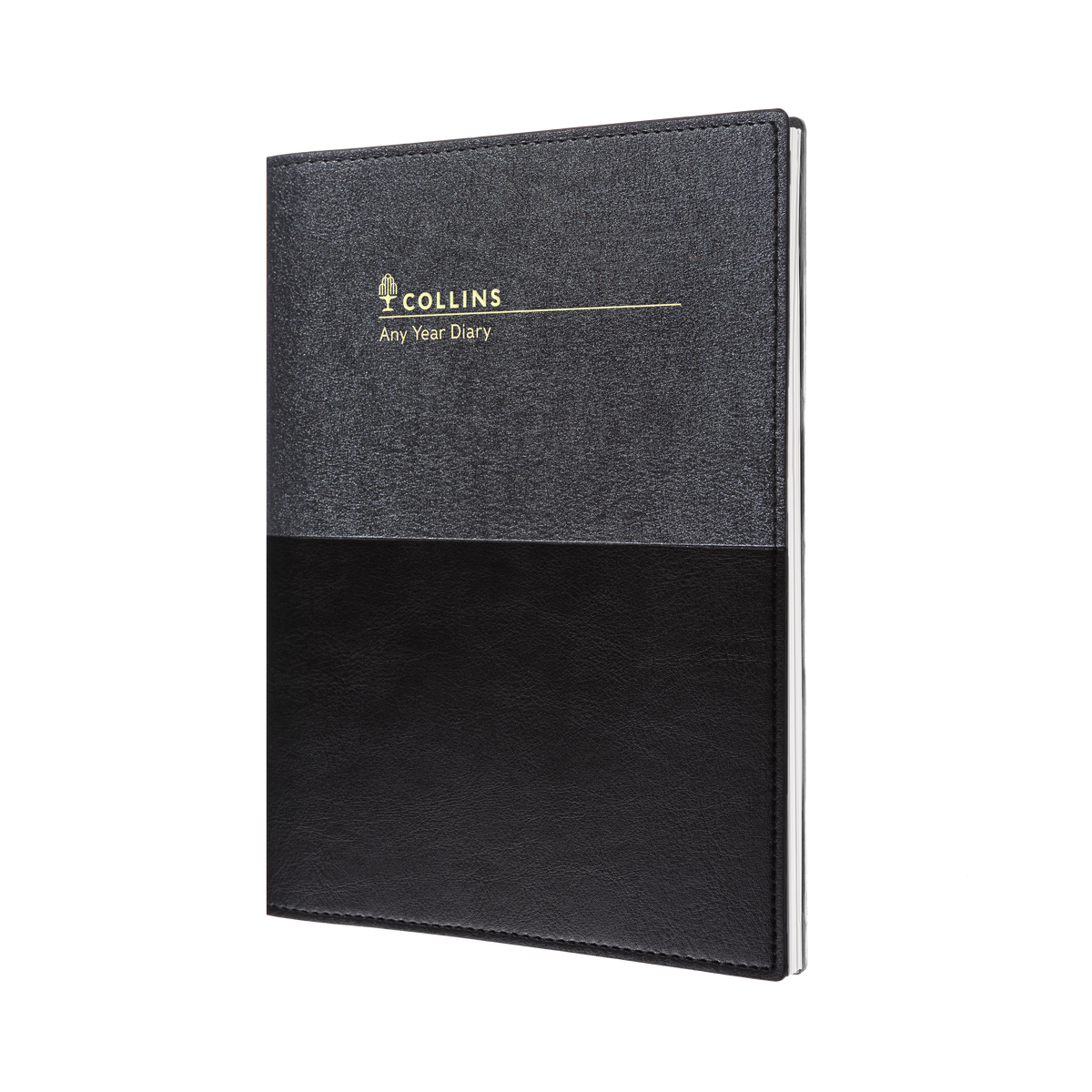 Collins Vanessa - A4 Week to View Any Year Diary - Black