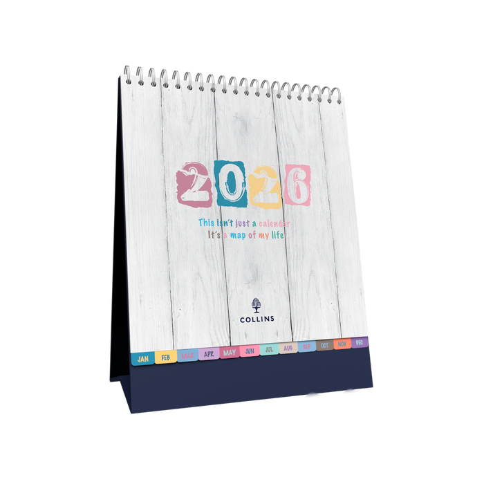 Brighton Desktop Calendar Year 2026 Diary/Planner, Month to View, Wiro Bound