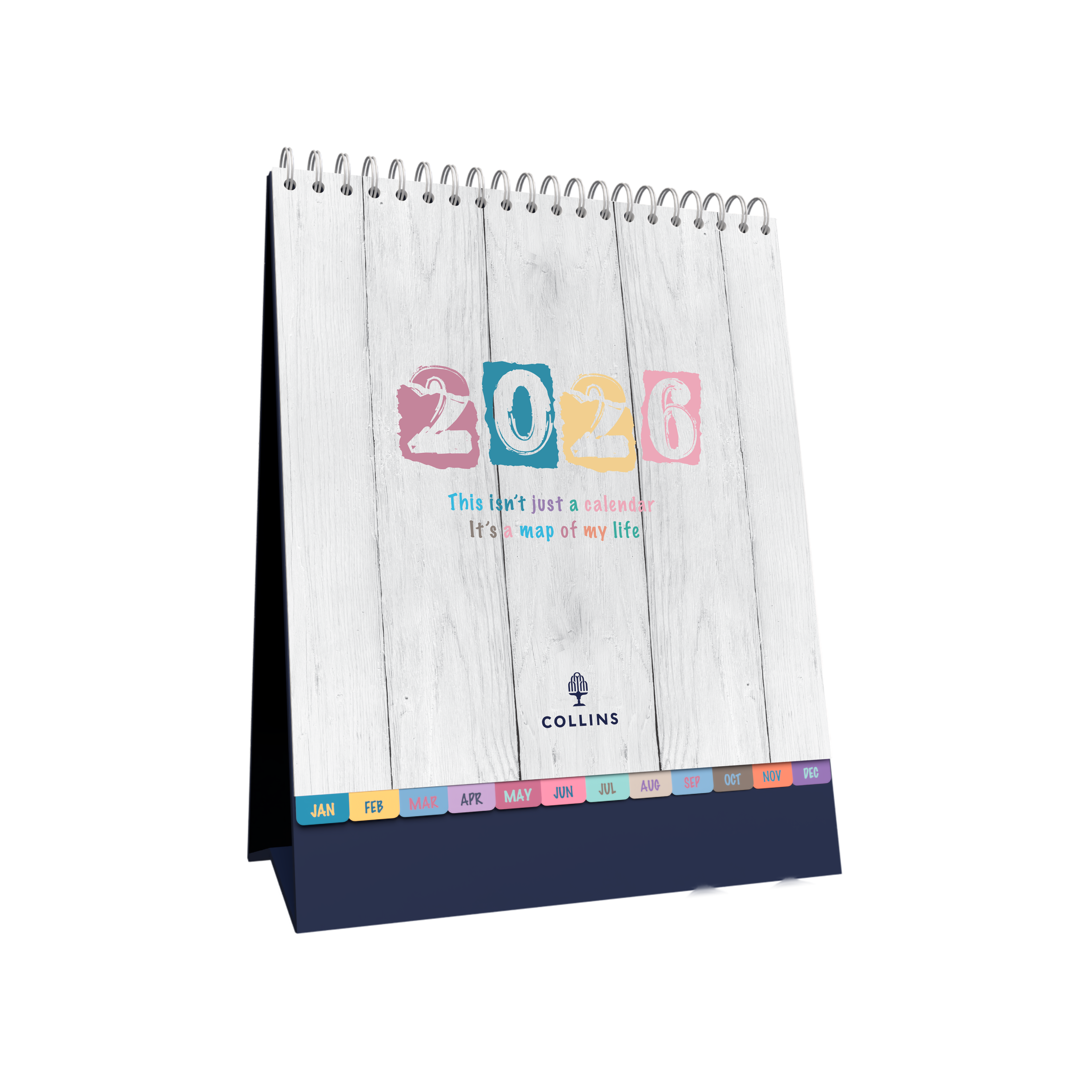 Brighton Desktop Calendar Year 2026 Diary/Planner, Month to View, Wiro Bound