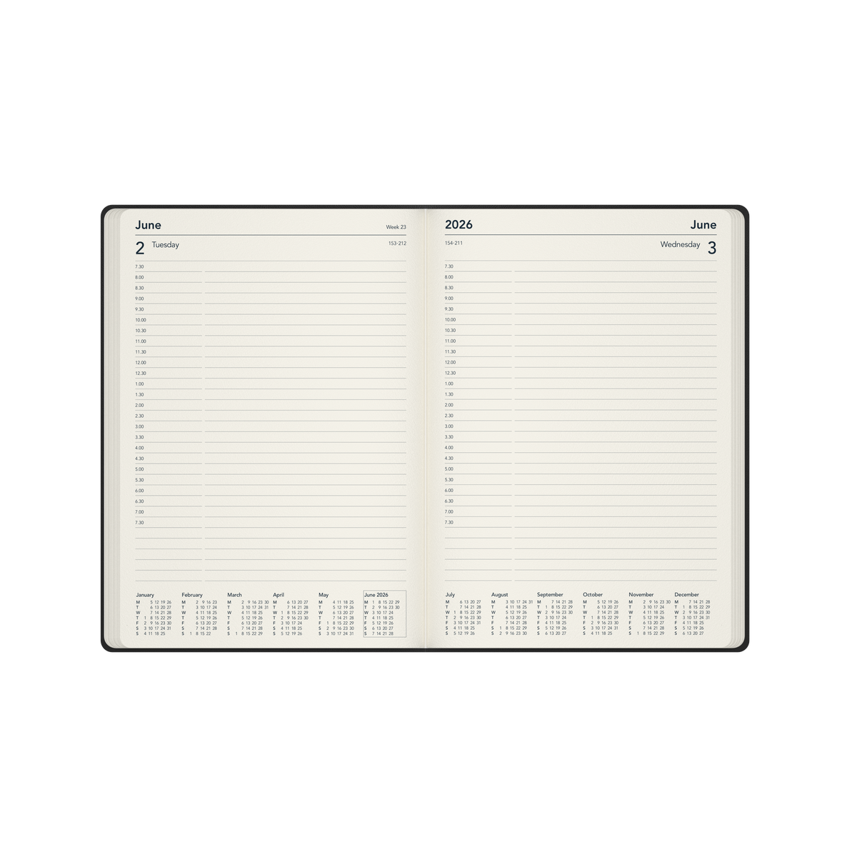 Legacy Calendar Year 2026 Diary/Planner, Day to Page, A4 Hard Cover