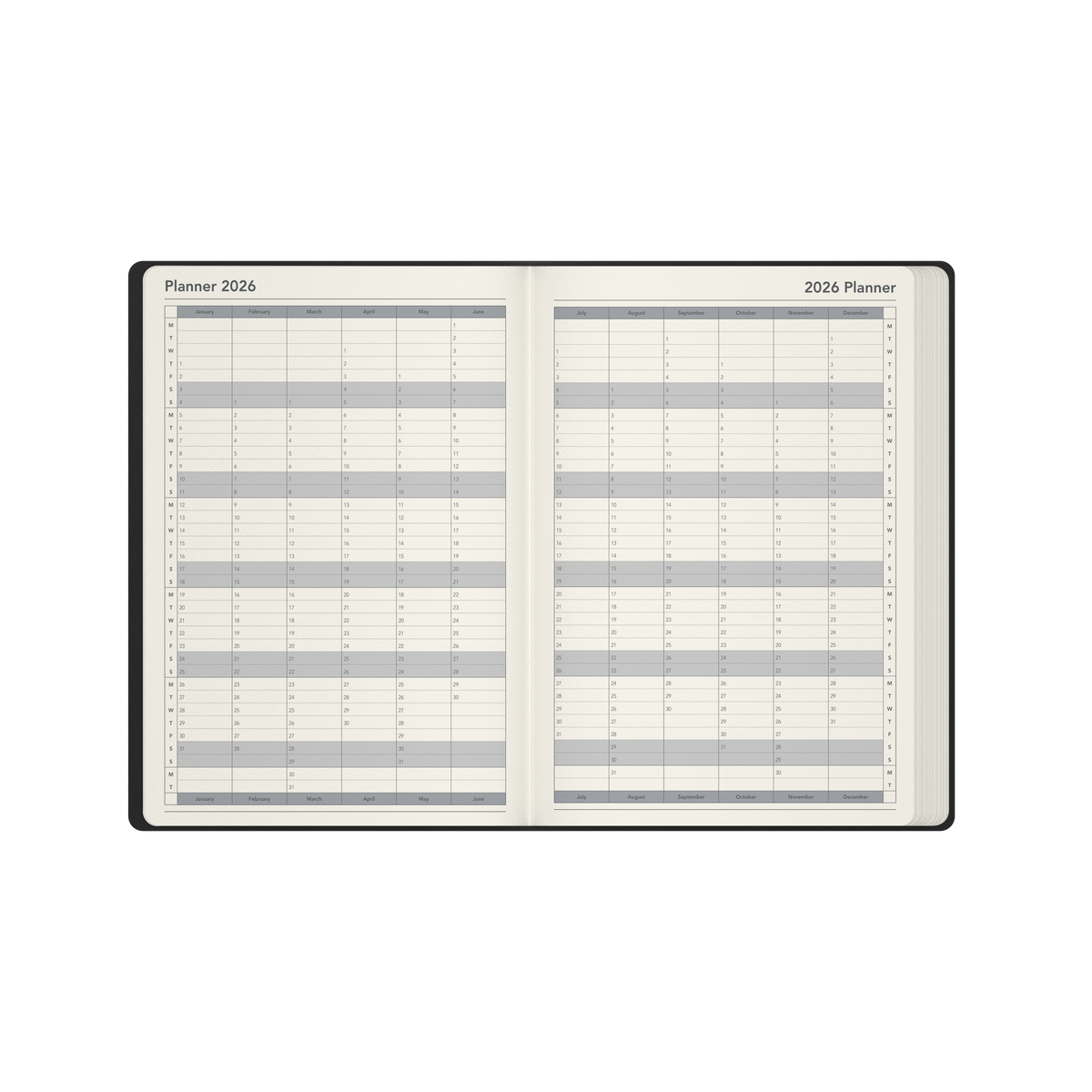 Legacy Calendar Year 2026 Diary/Planner, Day to Page, A4 Hard Cover