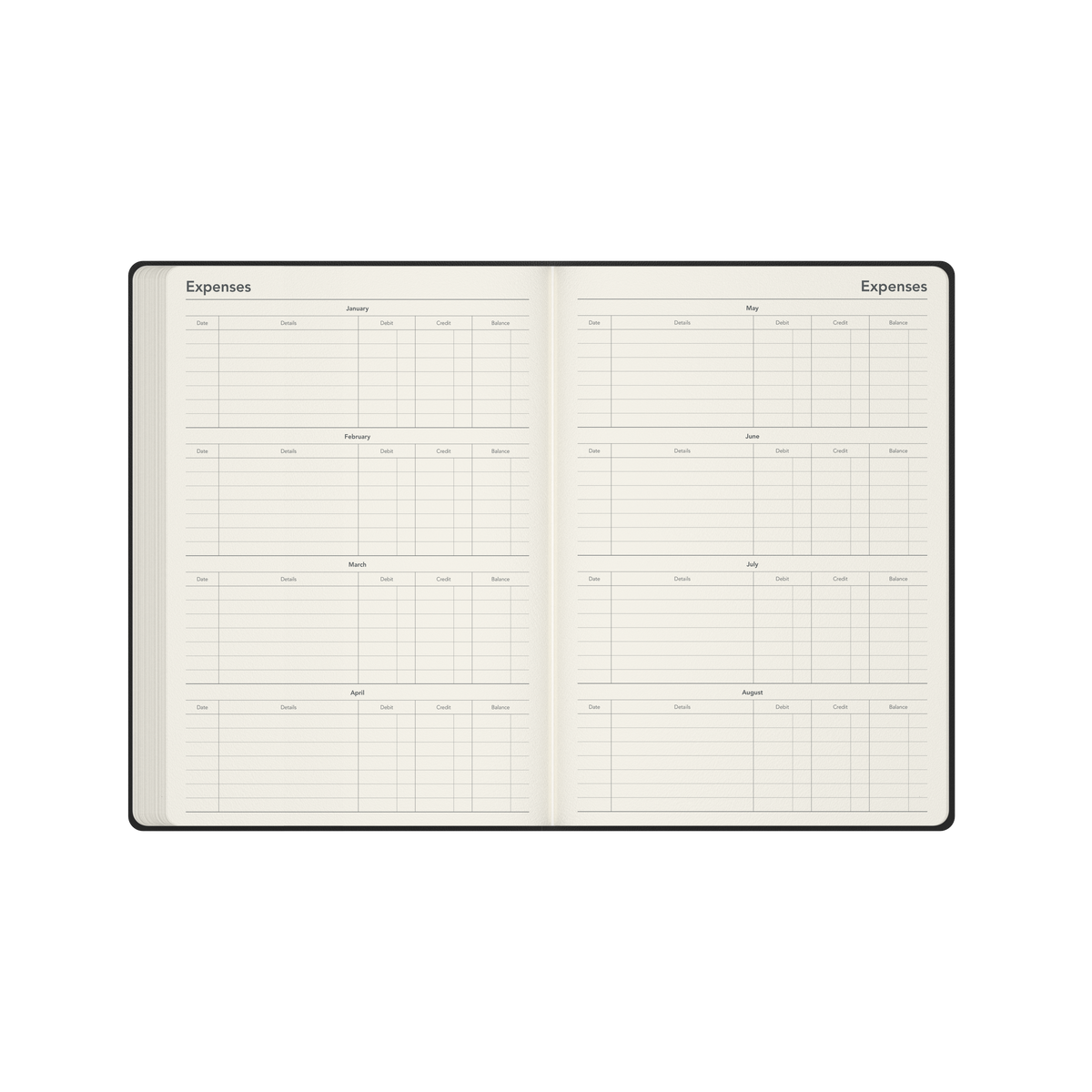 Legacy Calendar Year 2026 Diary/Planner, Day to Page, A4 Hard Cover