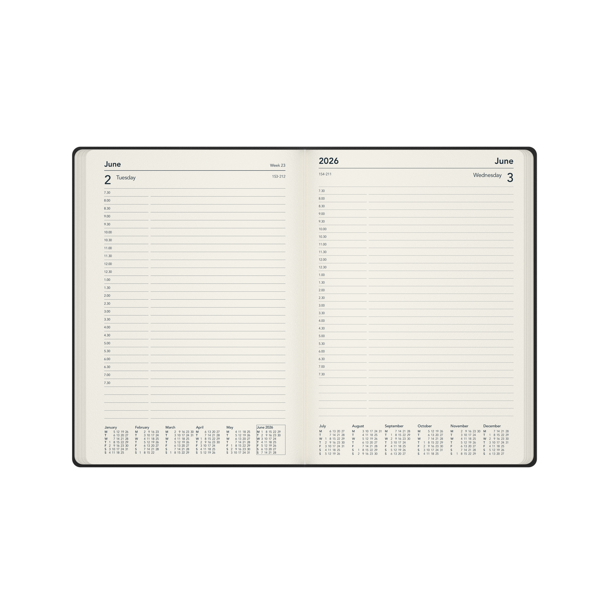 Legacy Calendar Year 2026 Diary/Planner, Day to Page, A5 Hard Cover