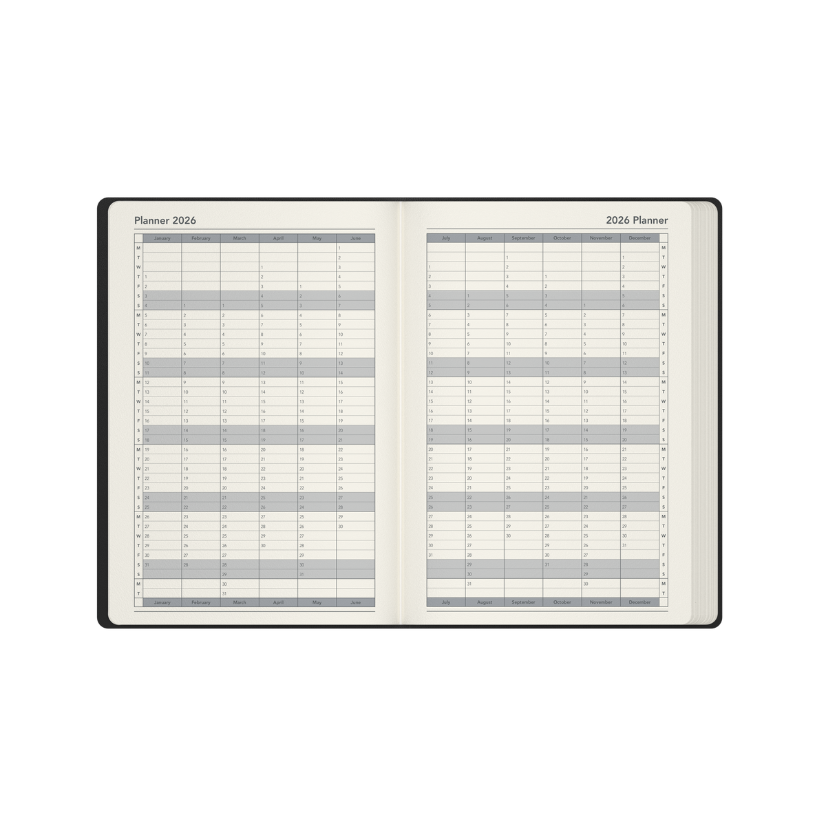 Legacy Calendar Year 2026 Diary/Planner, Day to Page, A5 Hard Cover