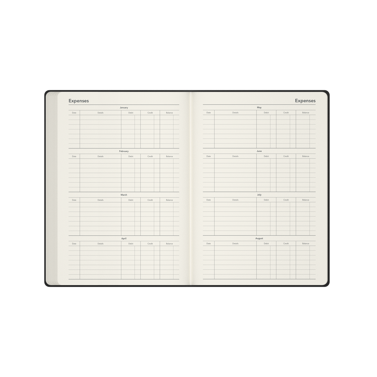 Legacy Calendar Year 2026 Diary/Planner, Day to Page, A5 Hard Cover