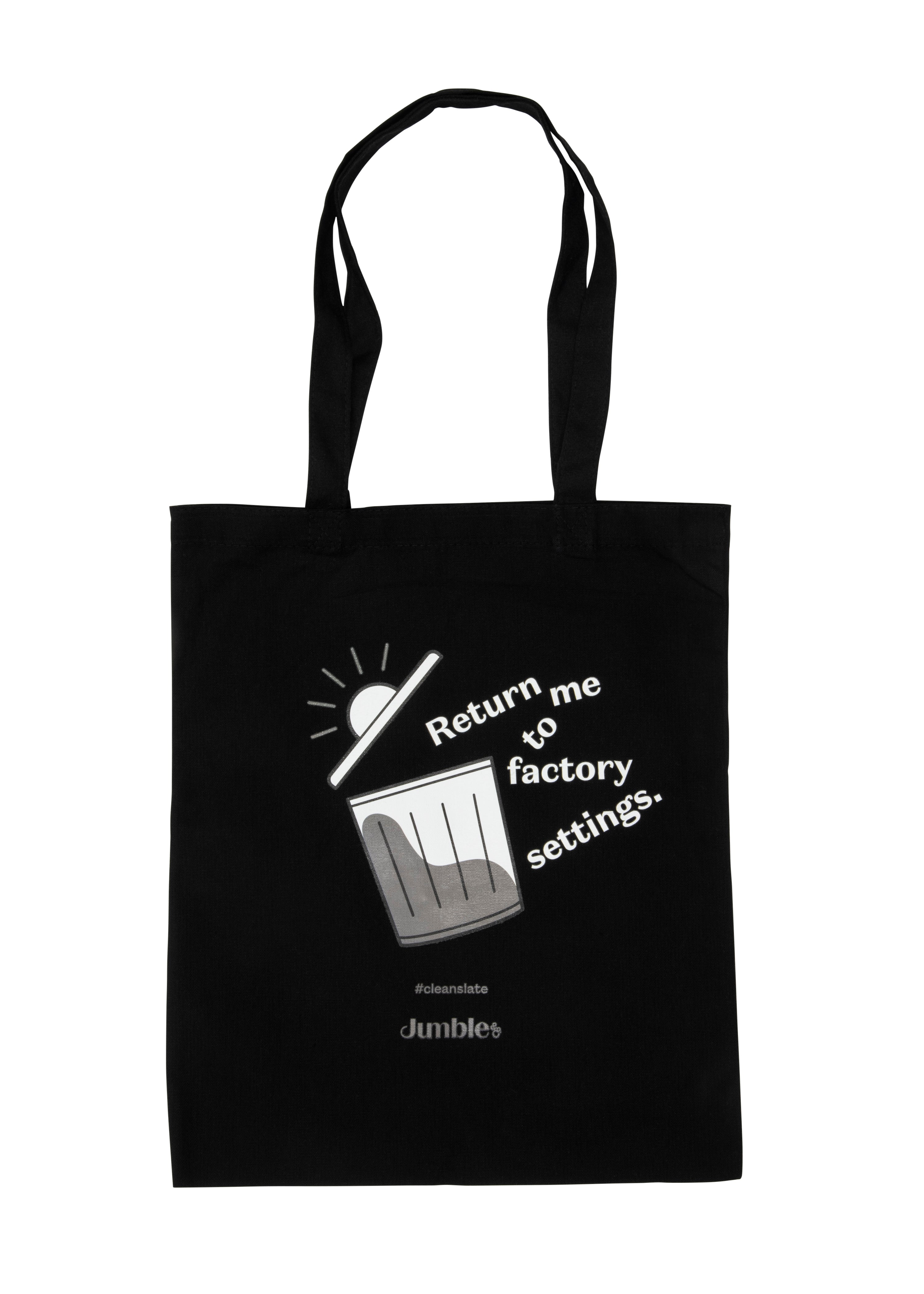 Yuk Tote Bag - Clean Slate Black
