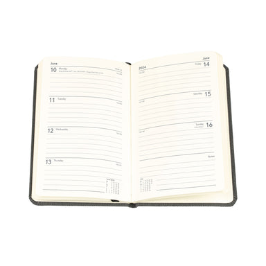 Designer 2024 Diary - Pocket Week to View, Size D36 Charcoal / D36 (132 x 85mm)