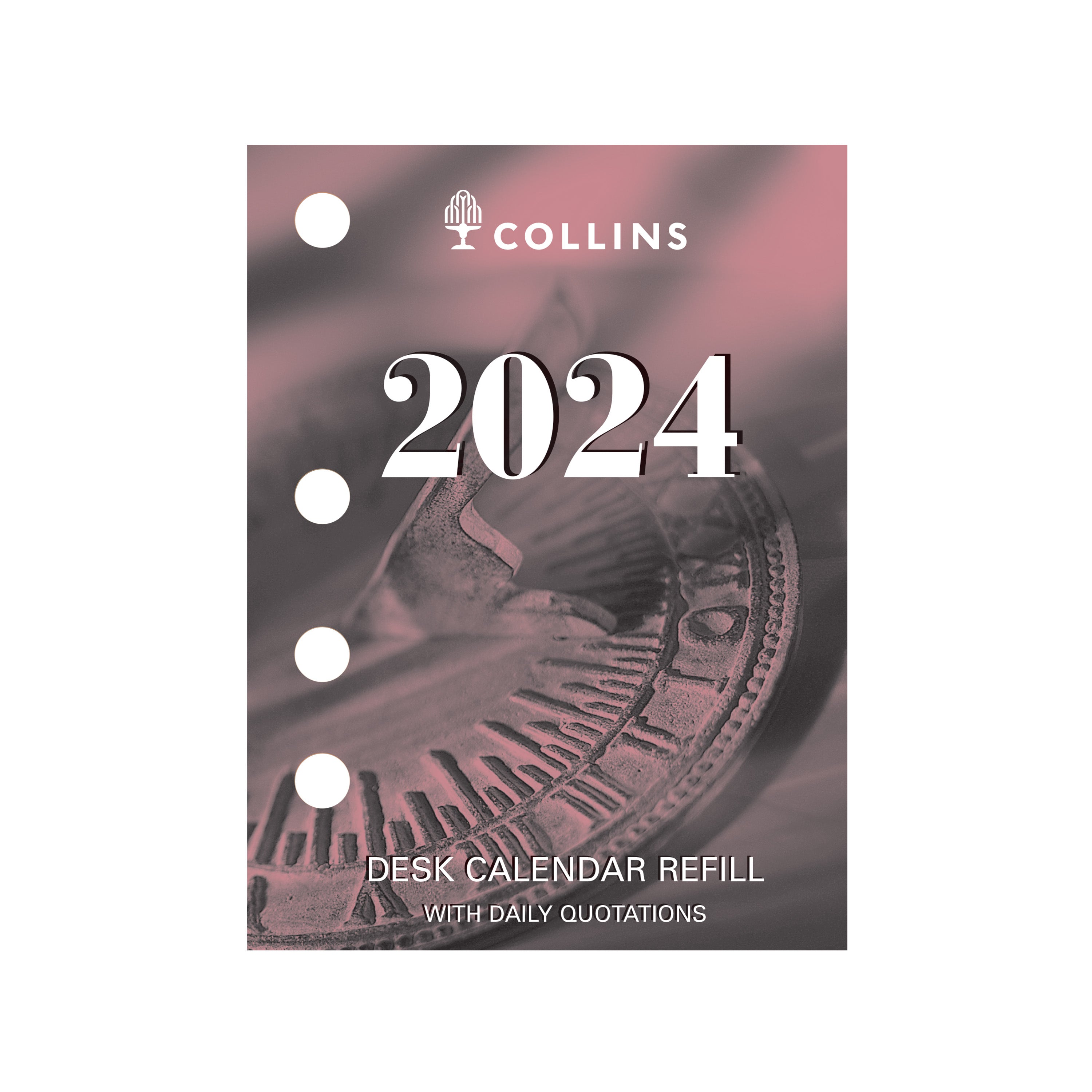 Desk Calendar Accessories 2024 - 1 Day to Page (Side Punch Refills) (102 x 76mm)