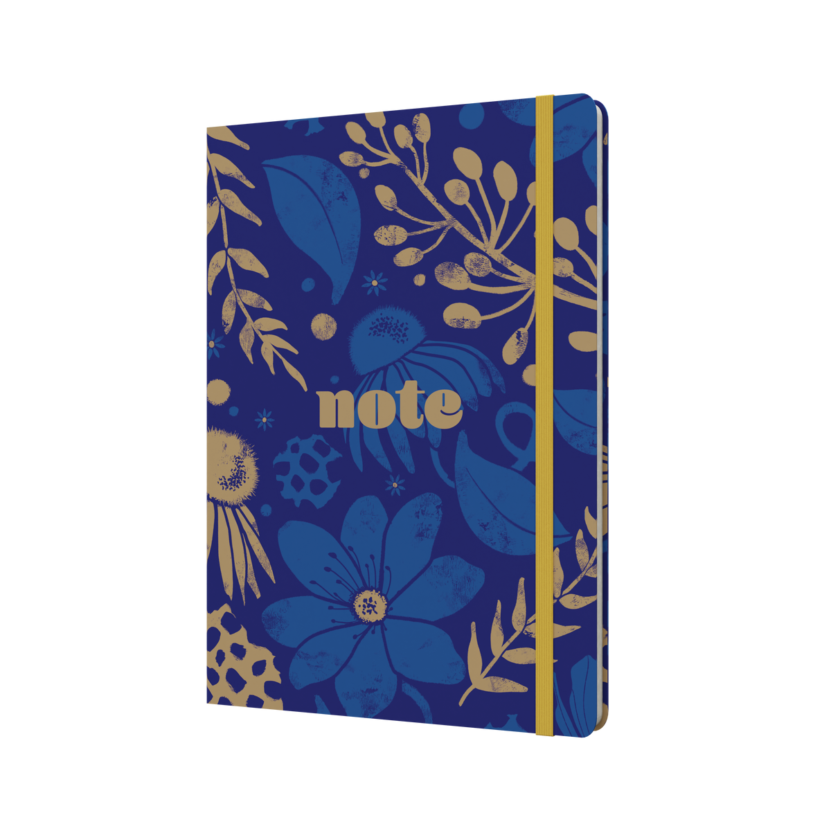 Collins Abstract Botanical - A5 Notebook (Recycled) - Navy