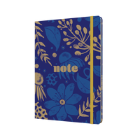 Collins Abstract Botanical - A5 Notebook (Recycled) - Navy