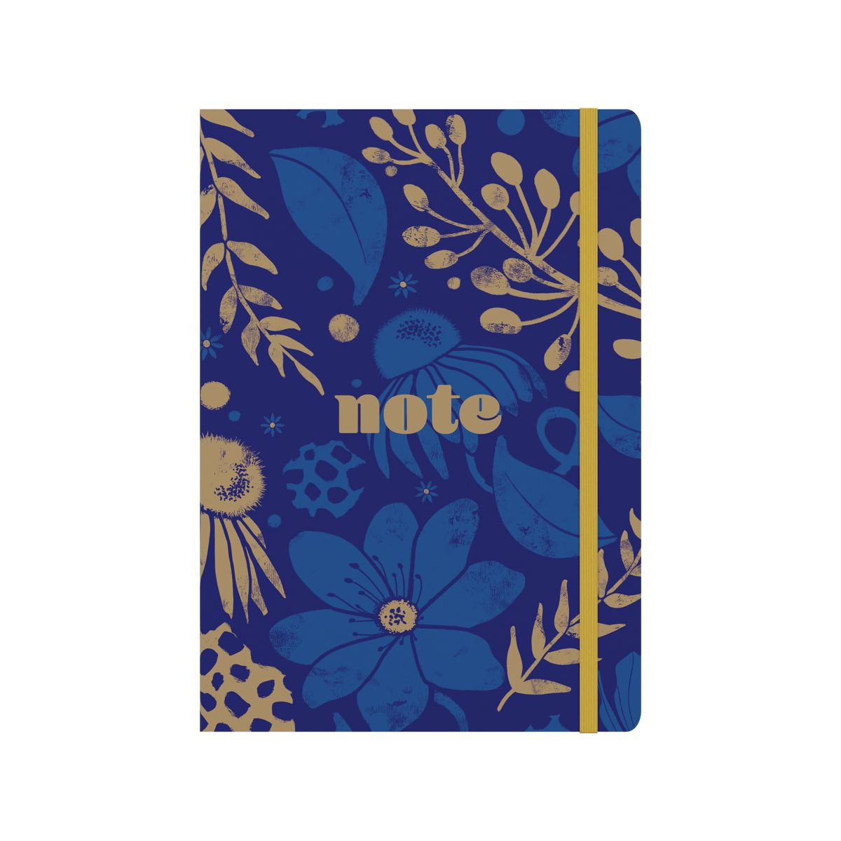Collins Abstract Botanical - A5 Notebook (Recycled) - Navy