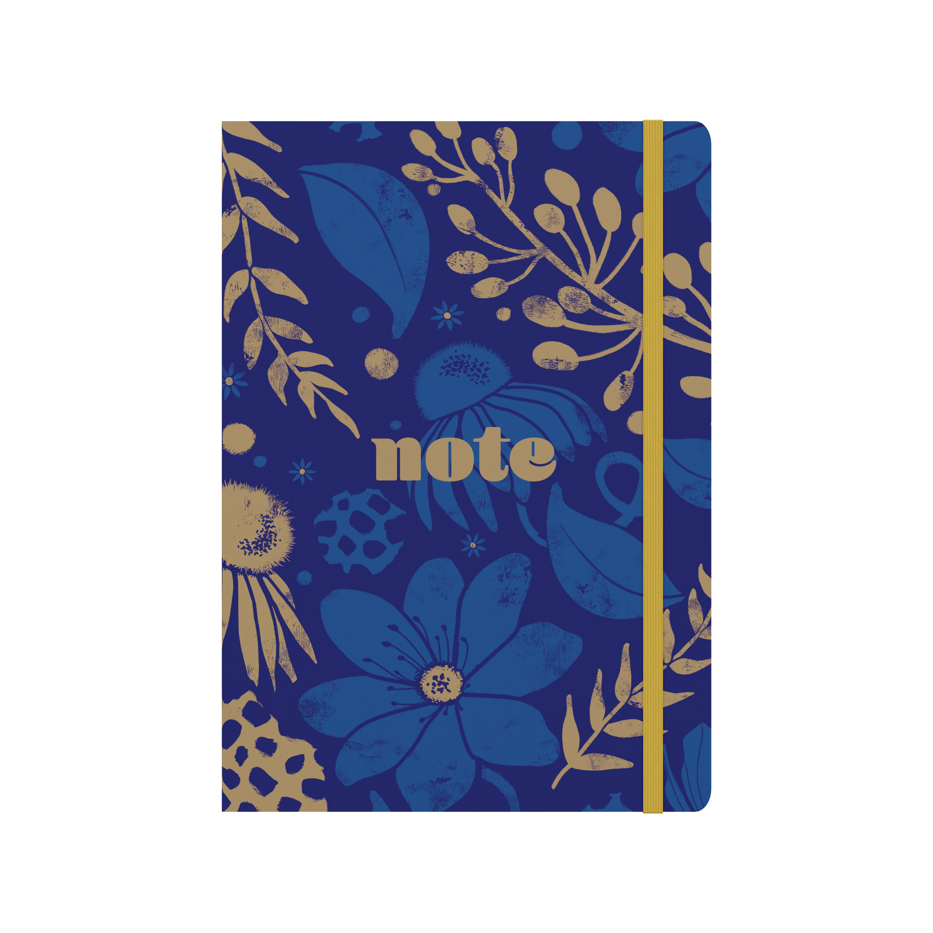 Collins Abstract Botanical - A5 Notebook (Recycled) - Navy
