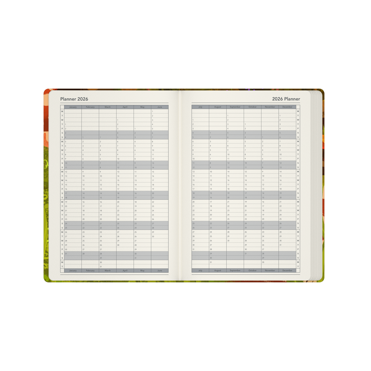 Glasgow School of Art (Bella Ramsay) - Cat Calendar Year 2026 Diary/Planner, Week to View, A5 Recycled Hard Cover - Mushroom