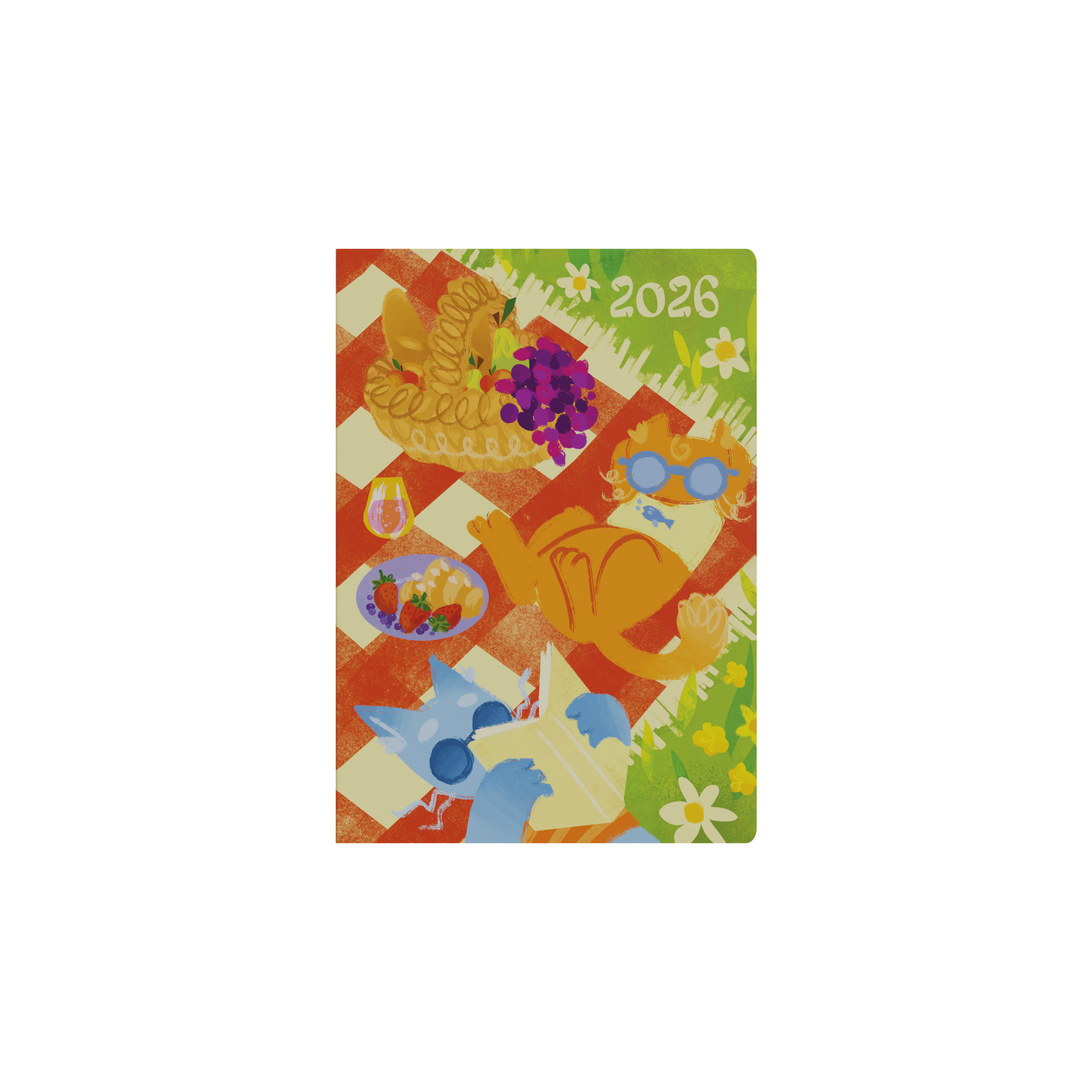 Glasgow School of Art (Bella Ramsay) - Cat Calendar Year 2026 Diary/Planner, Week to View, A5 Recycled Hard Cover - Picnic