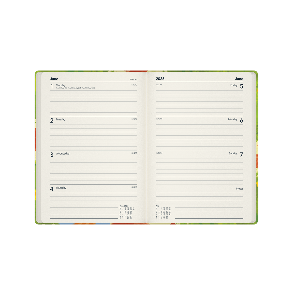 Glasgow School of Art (Bella Ramsay) - Cat Calendar Year 2026 Diary/Planner, Week to View, A5 Recycled Hard Cover - Picnic