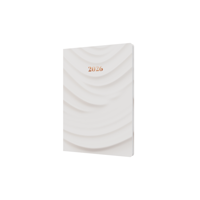 Dimensional Calendar Year 2026 Diary/Planner, Week to View, A5 Recycled Hard Cover - Striped