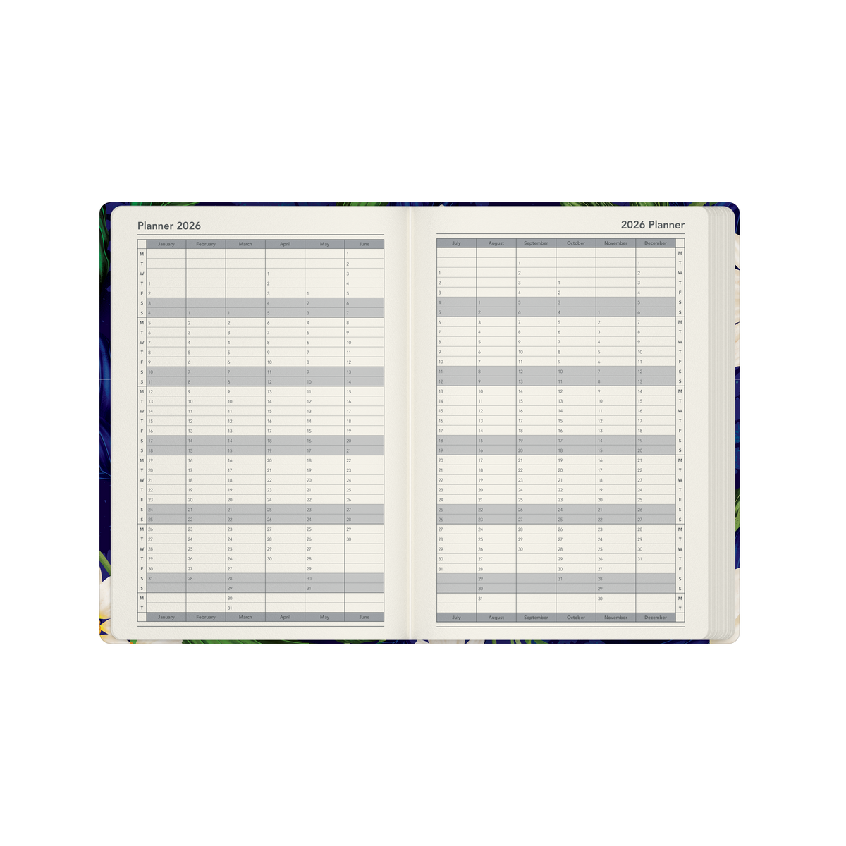 Down the Garden Path Calendar Year 2026 Diary/Planner, Week to View, A5 Recycled Hard Cover - Flower