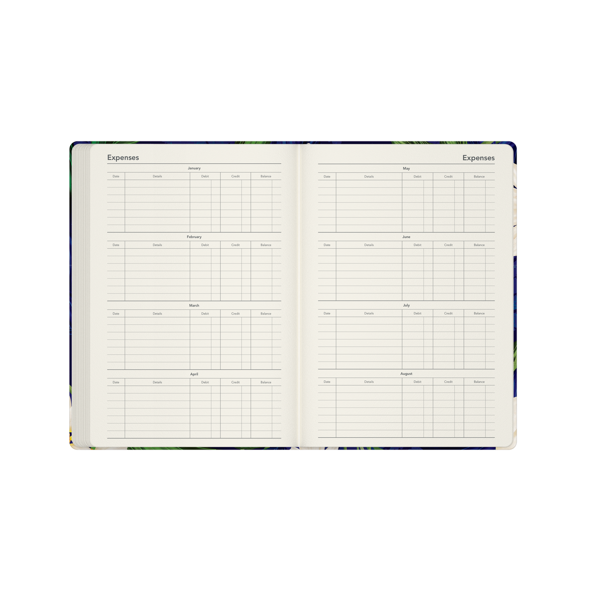Down the Garden Path Calendar Year 2026 Diary/Planner, Week to View, A5 Recycled Hard Cover - Flower