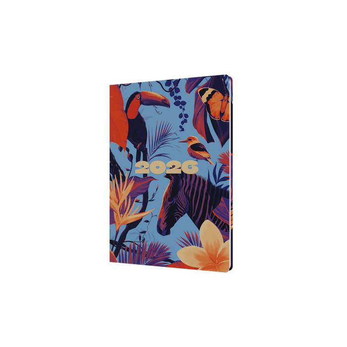 Down the Garden Path Calendar Year 2026 Diary/Planner, Week to View, A5 Recycled Hard Cover - Toucan